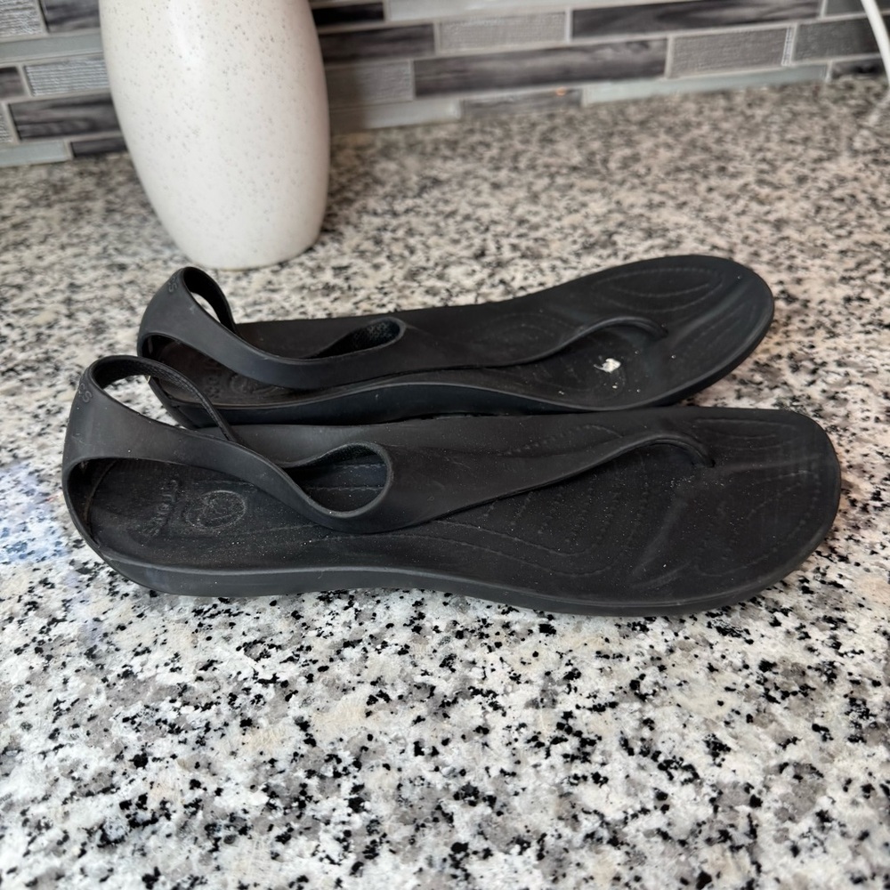CROCS Black Sandals Comfortable Slip-On Design